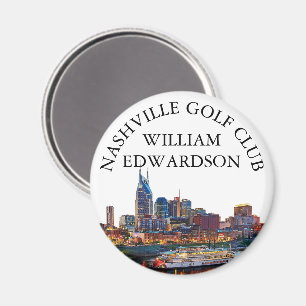 Personalisierter Golfschlägername Nashville Skylin Magnet