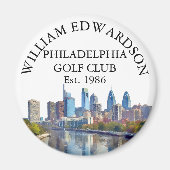 Personalisierter Golfschlägername Philadelphia Sky Magnet (Vorne)