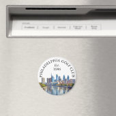Personalisierter Golfschlägername Philadelphia Sky Magnet (In Situ (Geschirrspüler))