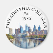Personalisierter Golfschlägername Philadelphia Sky Magnet (Vorne)