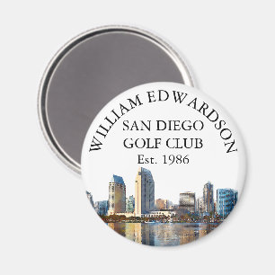 Personalisierter Golfschlägername San Diego Skylin Magnet