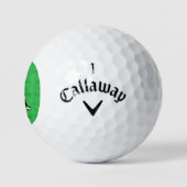 Personalisierter Golfspieler Cartoon Golfball (Logo)