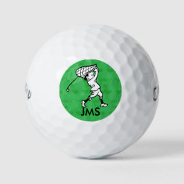 Personalisierter Golfspieler Cartoon Golfball