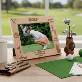 Personalisierter Golfspieler Das Loch ist das Ziel Geätzte Rahmen
