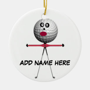 Personalisierter Golfstar Keramikornament