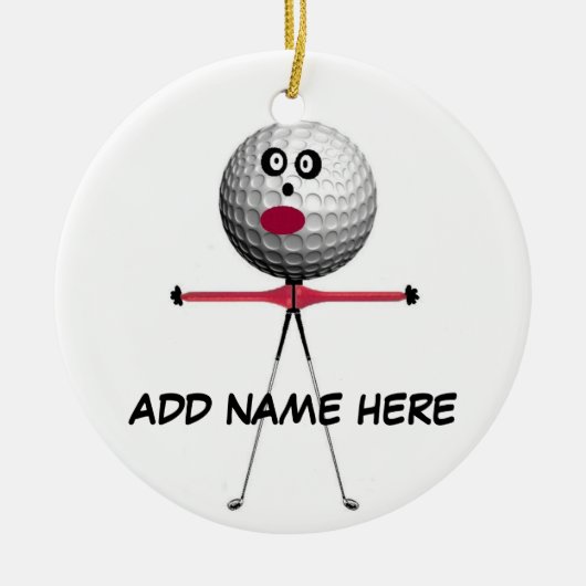 Personalisierter Golfstar Keramikornament (Vorne)