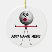 Personalisierter Golfstar Keramikornament (Hinten)