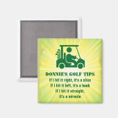 Personalisierter Golftipp Golfer Kunstrasen Grünes Magnet (Vorderseite/Rückseite)
