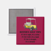 Personalisierter Golftipp Golfer Rotes Magnet (Vorderseite/Rückseite)