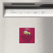 Personalisierter Golftipp Golfer Rotes Magnet (In Situ (Geschirrspüler))