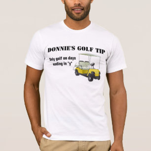 Personalisierter Golftipp Golfer Weißer T - Shirt