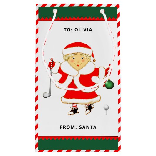 Personalisierter Golfurlaub Kleine Geschenktasche Kleine Geschenktüte (Rückseite)