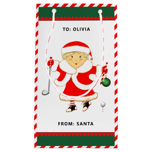 Personalisierter Golfurlaub Kleine Geschenktasche Kleine Geschenktüte (Vorderseite)