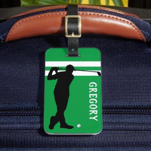 Personalisierter Golfwagen   Golfer Green Travel Gepäckanhänger