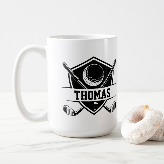 Personalisierter Golfwagen Kaffeetasse (Mit Donut)