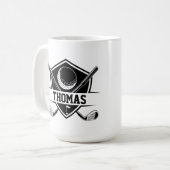 Personalisierter Golfwagen Kaffeetasse (Vorderseite Links)