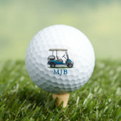 Personalisierter Golfwagen mit 3 Anfangsbuchstaben Golfball (Insitu T-Shirt)