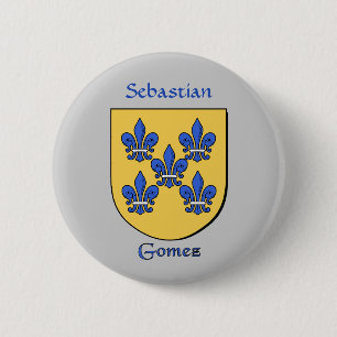 Personalisierter Gomez Historischer Schild Button