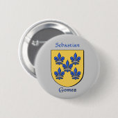 Personalisierter Gomez Historischer Schild Button (Vorne & Hinten)