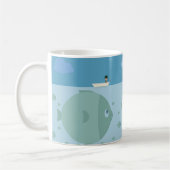 Personalisierter Gone Fishing | Name Coffee Tasse (Links)