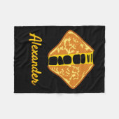 Personalisierter Gooey Grillkäse Sandwich Fleecedecke (Vorderseite (Horizontal))