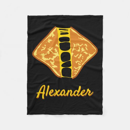 Personalisierter Gooey Grillkäse Sandwich Fleecedecke (Vorderseite)