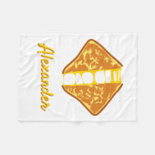 Personalisierter Gooey Grillkäse Sandwich Fleecedecke (Vorderseite (Horizontal))