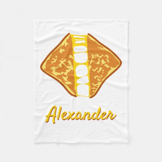 Personalisierter Gooey Grillkäse Sandwich Fleecedecke (Vorderseite)