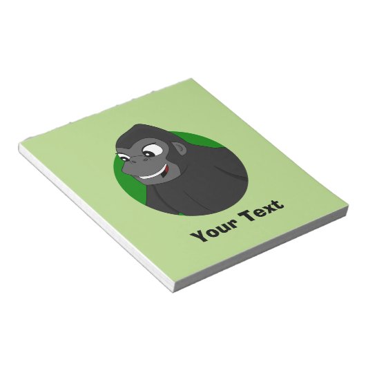 Personalisierter Gorilla Cartoon Notepad Notizblock (angewinkelt)