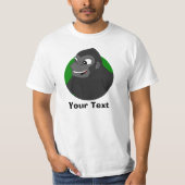 Personalisierter Gorilla Cartoon T - Shirt (Vorderseite)