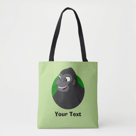 Personalisierter Gorilla Cartoon Tote Tasche (Vorderseite)