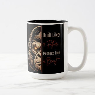 Personalisierter Gorilla-Vater-Becher mit individu Zweifarbige Tasse