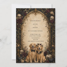Personalisierter gotischer Schädel Golden Retrieve