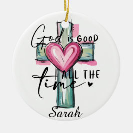 Personalisierter Gott ist gut die ganze Zeit Weihn Keramik Ornament