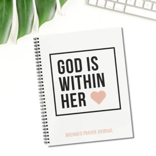 Personalisierter Gott ist in ihrem Herzen Christli Notizblock