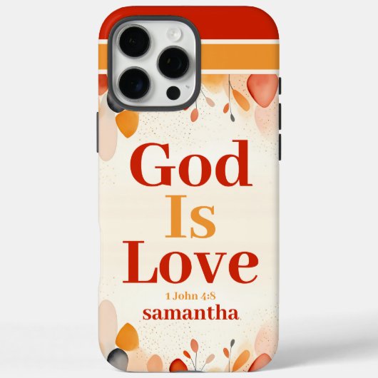 Personalisierter Gott ist Liebe Boho Christlich Case-Mate iPhone Hülle (Rückseite)