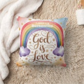 Personalisierter Gott ist Liebe Boho Christlich Ki Kissen (Decke)