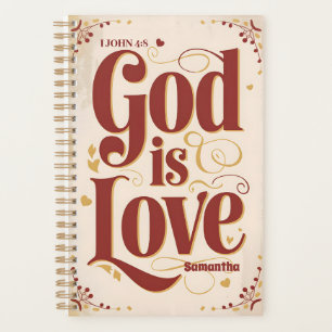 Personalisierter Gott ist Liebe Vintag Christlich Planer