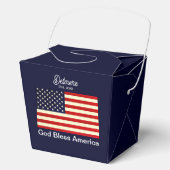 Personalisierter Gott segne Amerika Fahne Geschenkschachtel (Vorderseite)