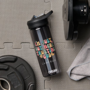 Personalisierter Gott vertrauender Retro-Glaube Ch Trinkflasche
