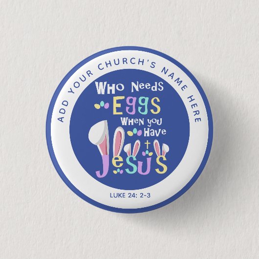 Personalisierter Gottesdienst Ostern Button (Vorderseite)