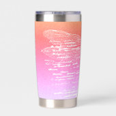 Personalisierter Gradient der Libelle Thermobecher (Rückseite)