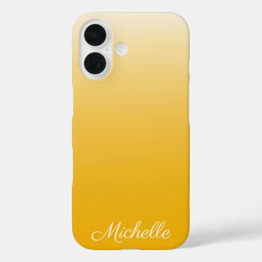 Personalisierter Gradient Ober gelb Case-Mate iPhone Hülle (Rückseite)