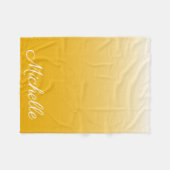 Personalisierter Gradient Ober gelb Fleecedecke (Vorderseite (Horizontal))