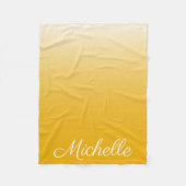 Personalisierter Gradient Ober gelb Fleecedecke (Vorderseite)