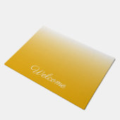 Personalisierter Gradient Ober gelb Fußmatte (Schrägansicht)