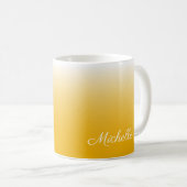 Personalisierter Gradient Ober gelb Kaffeetasse (VorderseiteRechts)