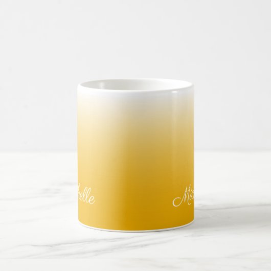 Personalisierter Gradient Ober gelb Kaffeetasse (Mittel)