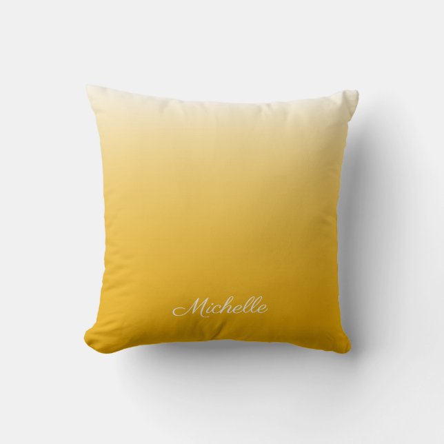 Personalisierter Gradient Ober gelb Kissen (Vorderseite)