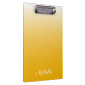 Personalisierter Gradient Ober gelb Klemmbrett (Rechts)